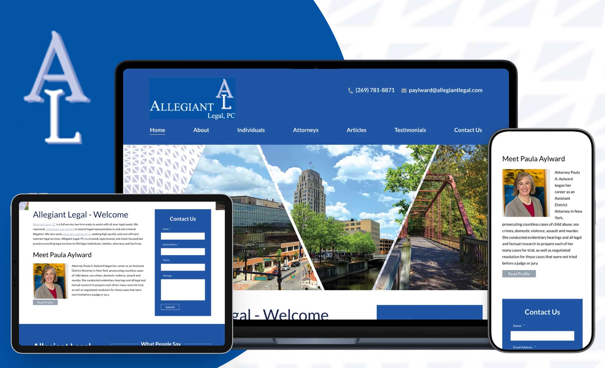 Law Firm Website design for Allegiant Legal, PC
