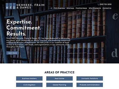 Law Firm Website design for Henneke, Fraim & Dawes, P…