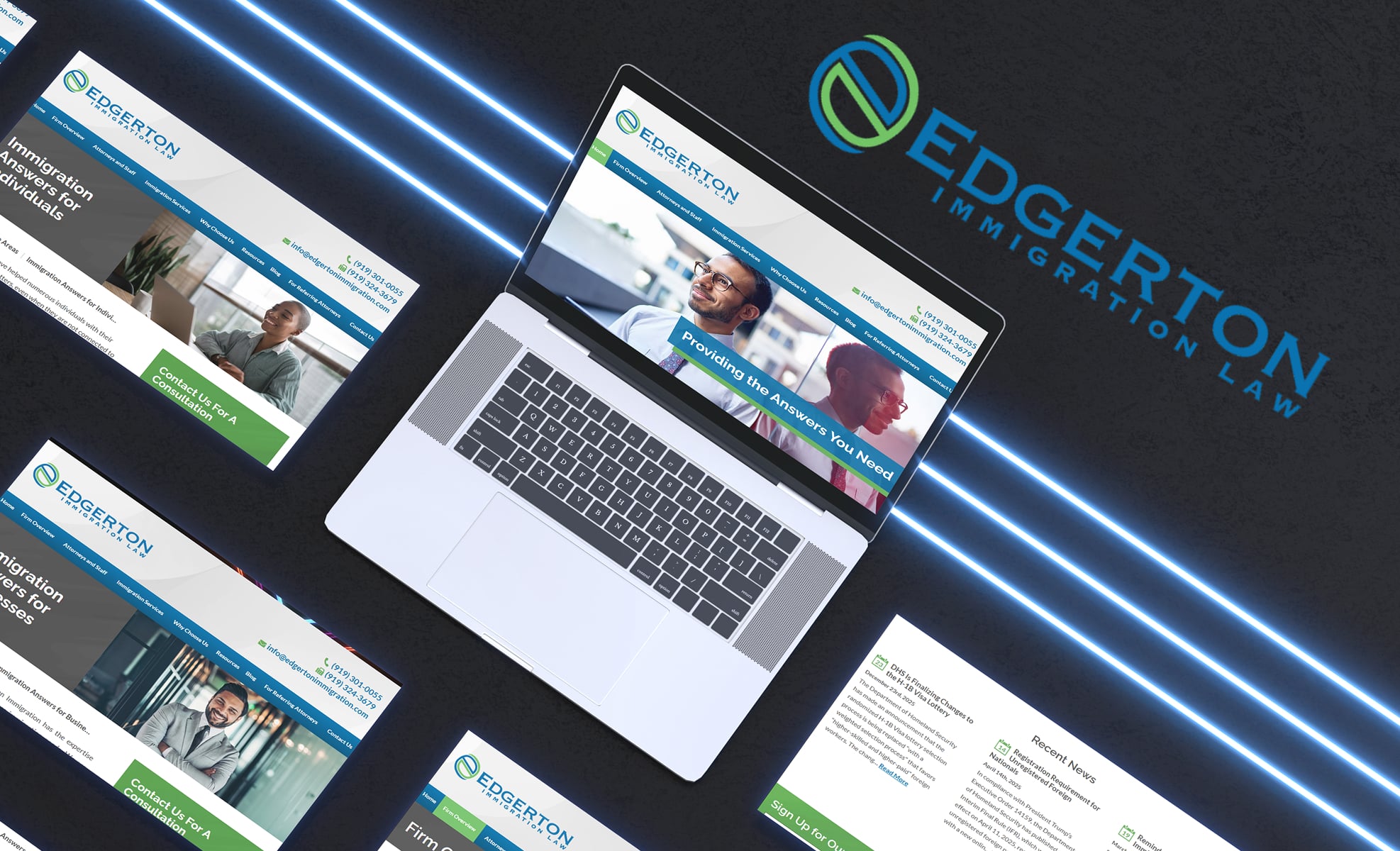 Law Firm Website design for Edgerton Immigration Law