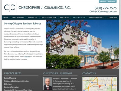 Law Firm Website design for Christopher J. Cummings P…