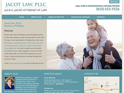 Law Firm Website design for Jacot Law, PLLC