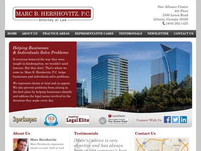 Law Firm Website design for Marc B. Hershovitz, P.C.