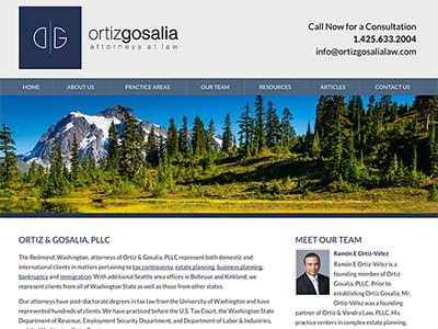 Law Firm Website design for Ortiz & Gosalia, PLLC