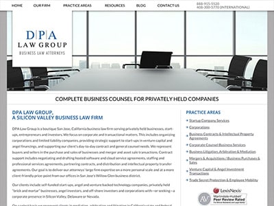 Website Design for San Jose California Business Attorneys