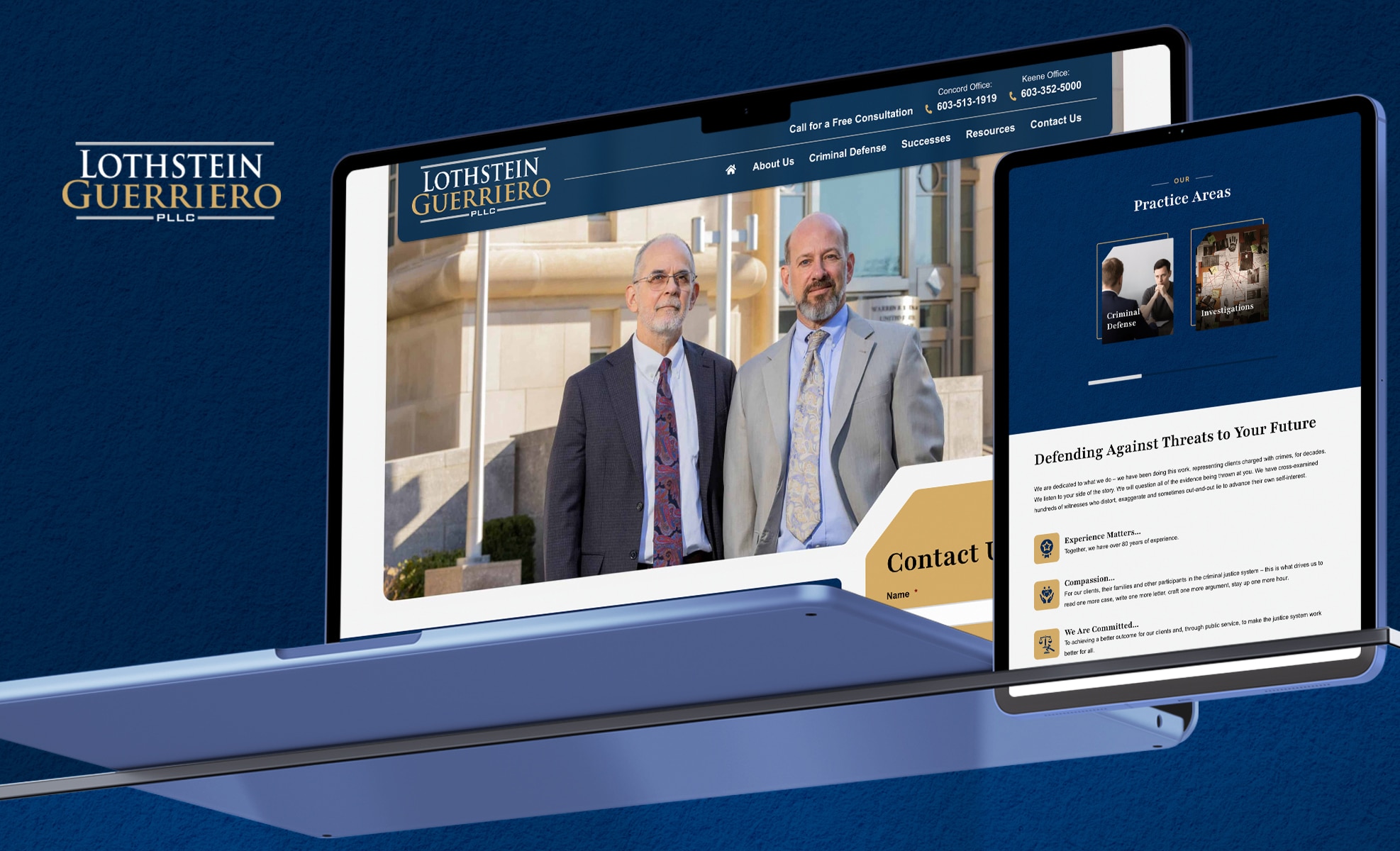 Law Firm Website design for Lothstein Guerriero, PLLC