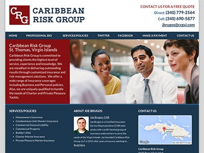 Law Firm Website design for Caribbean Risk Group