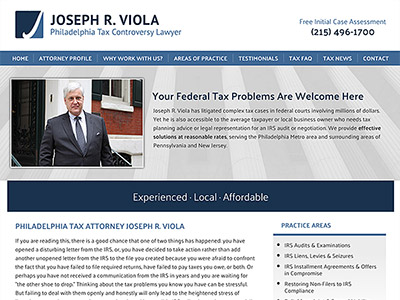 Law Firm Website design for Joseph R. Viola