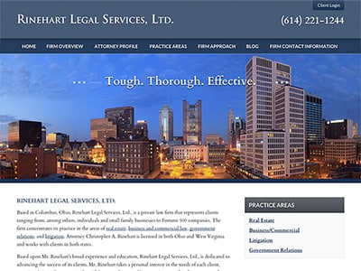 Law Firm Website design for Rinehart Legal Services,…