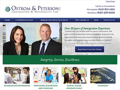 Law Firm Website design for Ostrom & Peterson LLC