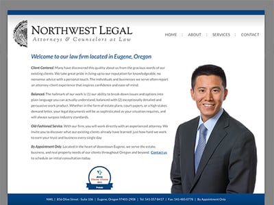 Law Firm Website design for Northwest Legal