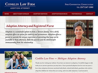 Law Firm Website design for Conklin Law Firm