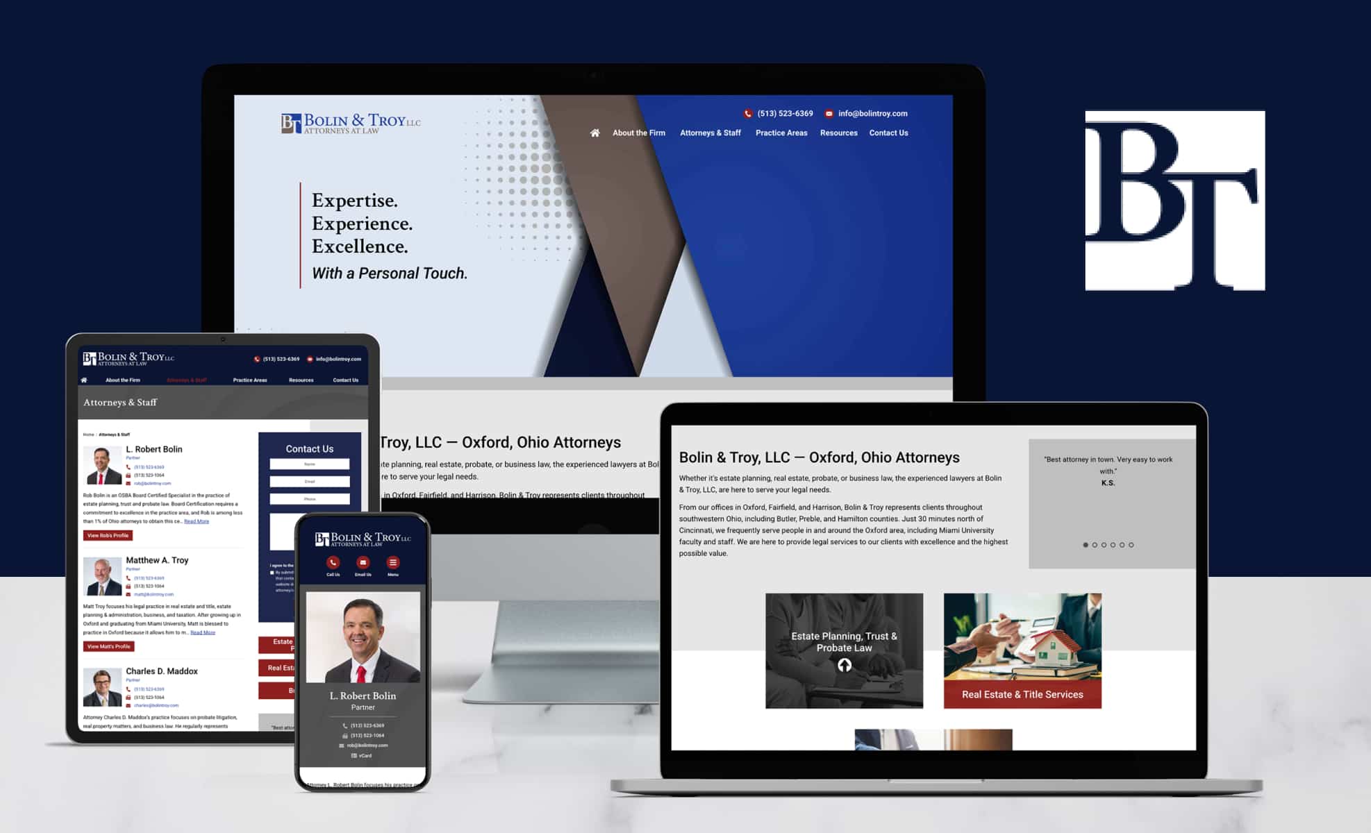 Law Firm Website design for Bolin & Troy, LLC