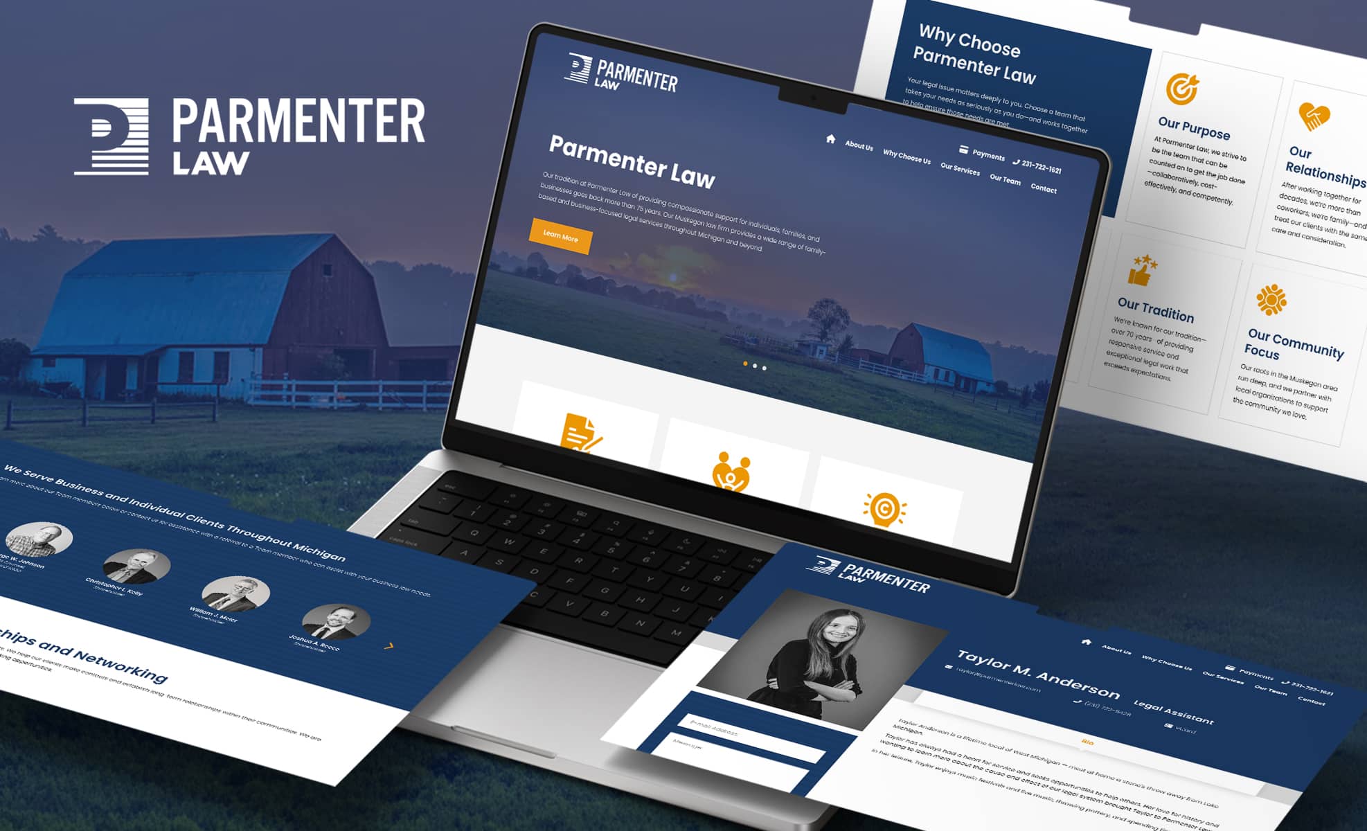 Law Firm Website design for Parmenter Law