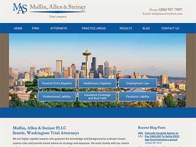 Seattle Law Firm Website Design - Mullin, Allen & Steiner PLLC