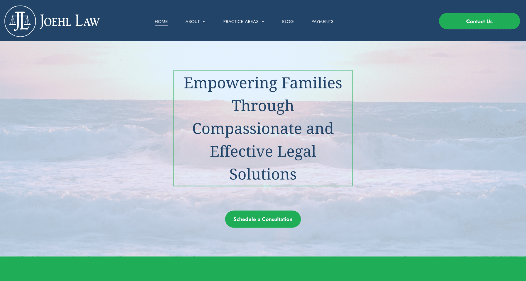 Law Firm Website design for Joehl Law