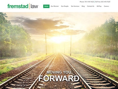 Law Firm Website design for Fremstad Law