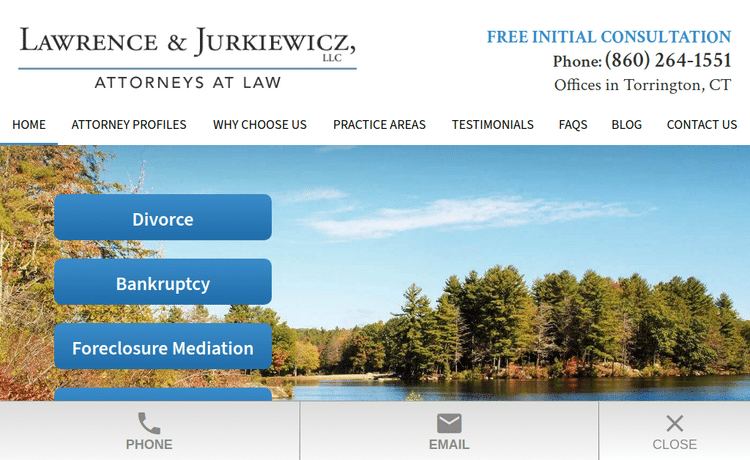 Law Firm Website design for Lawrence & Jurkiewicz, LL…