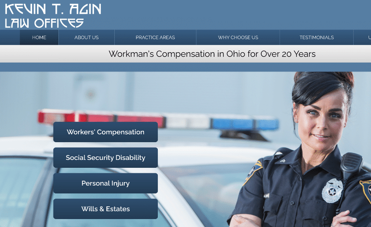 Law Firm Website design for Kevin T. Agin Law Office