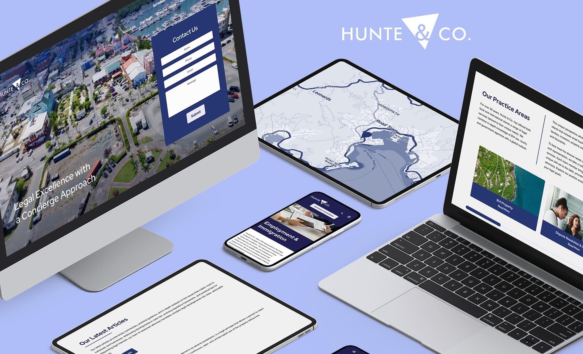 Law Firm Website design for Hunte & Co.