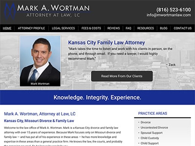 Law Firm Website design for Mark A. Wortman, Attorney…