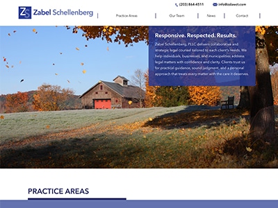 Law Firm Website design for Zabel & Schellenberg, PLL…