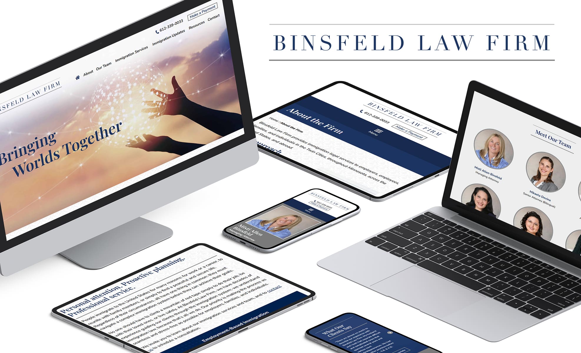 Law Firm Website design for Binsfeld Law Firm, PLLC