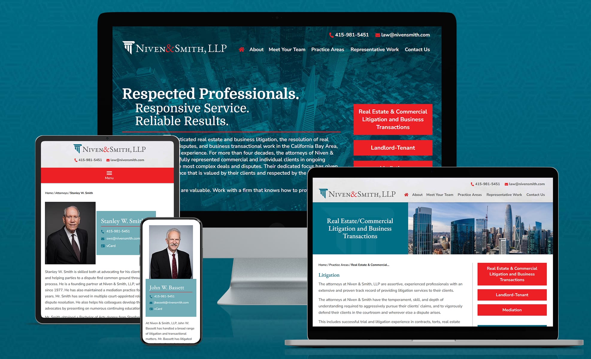 Law Firm Website design for Niven & Smith, LLP