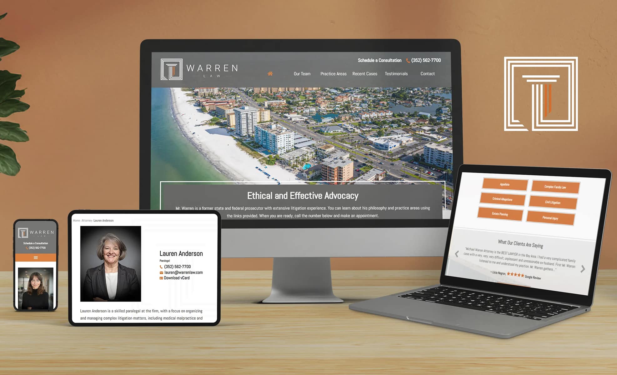 Law Firm Website design for Warren Law Firm, PLLC