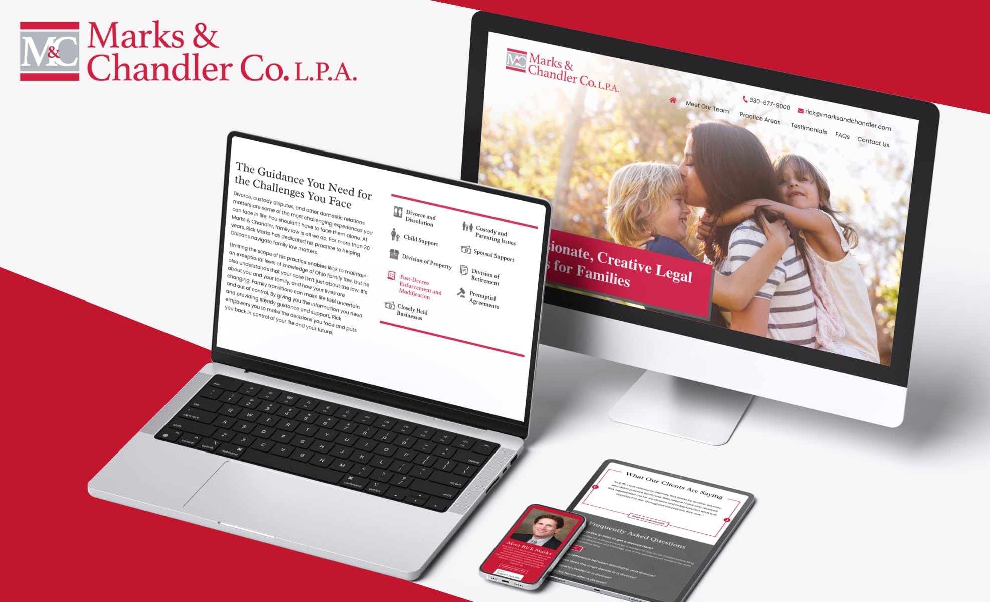 Law Firm Website design for Marks & Chandler Co., L.P…