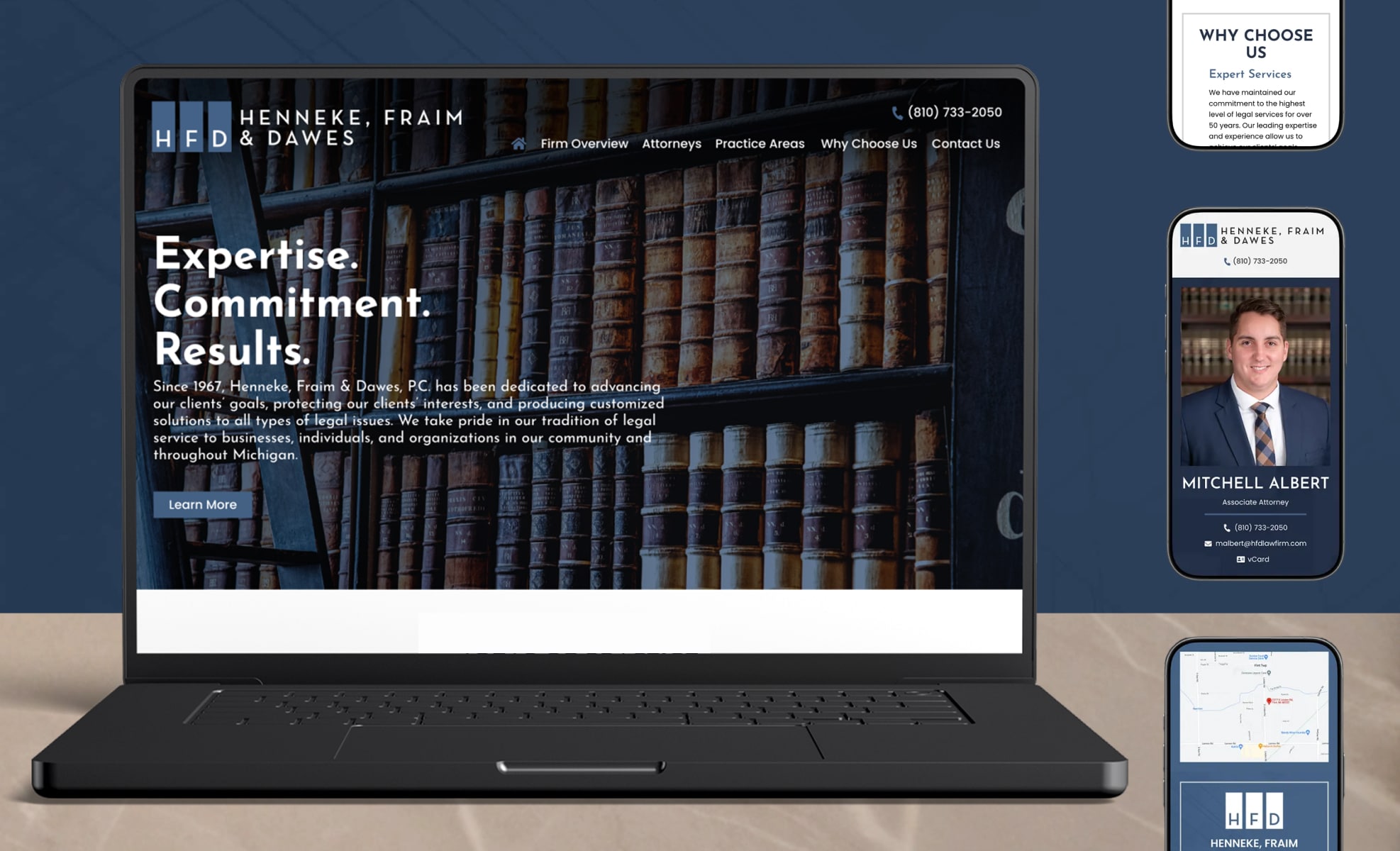 Law Firm Website design for Henneke, Fraim & Dawes, P…