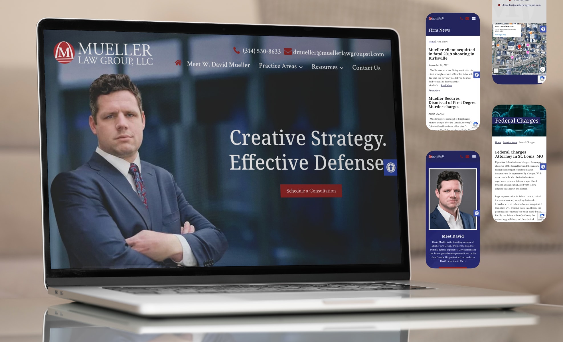 Law Firm Website design for Mueller Law Group, LLC