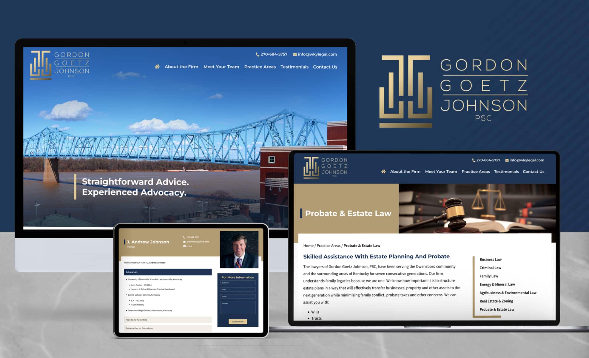 Law Firm Website design for Gordon Goetz Johnson Cald…