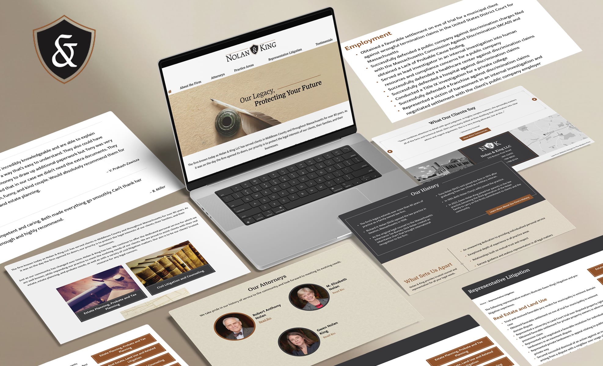 Law Firm Website design for Nolan & King LLC