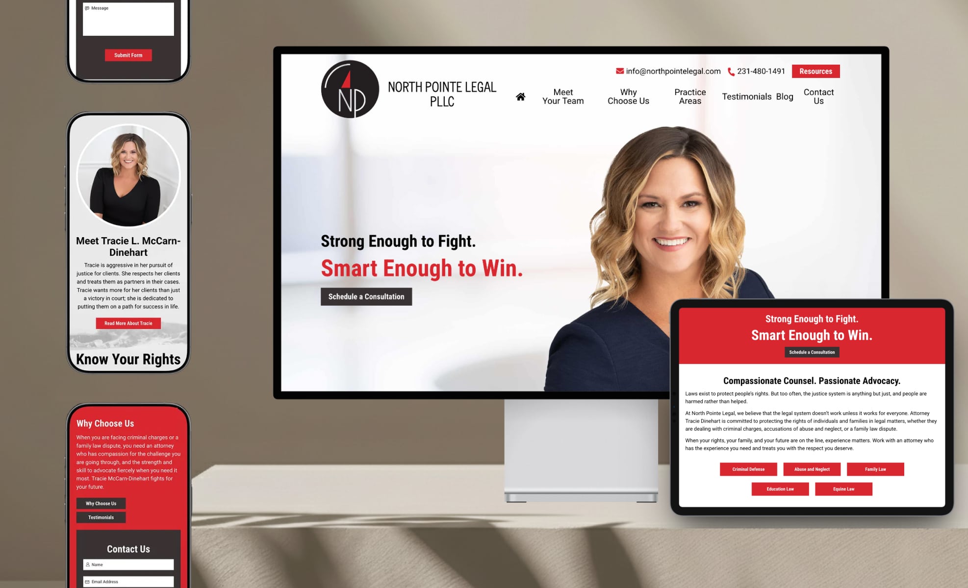 Law Firm Website design for North Pointe Legal, PLLC