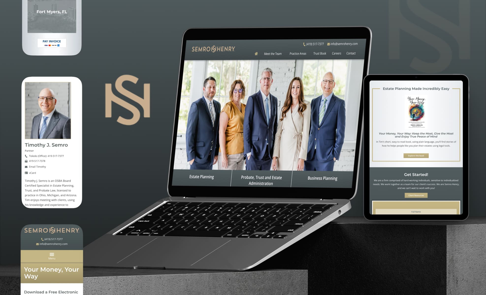 Law Firm Website design for Semro Henry & Barga Ltd.