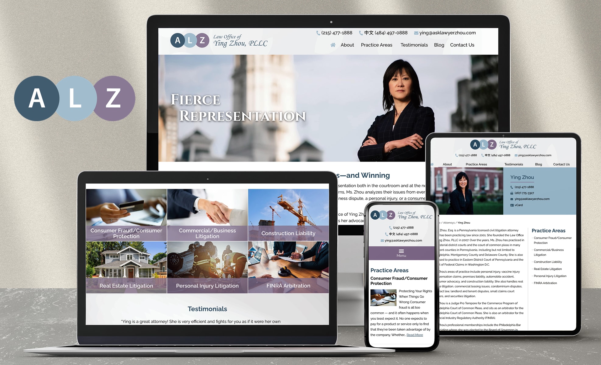 Law Firm Website design for Law Office of Ying Zhou,…