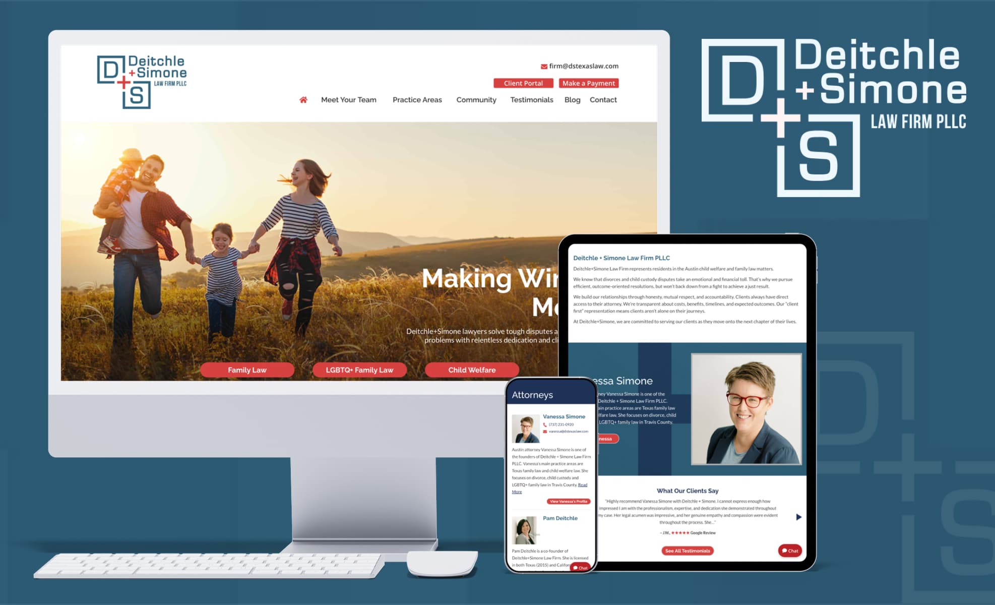 Law Firm Website design for Deitchle+Simone Law Firm…