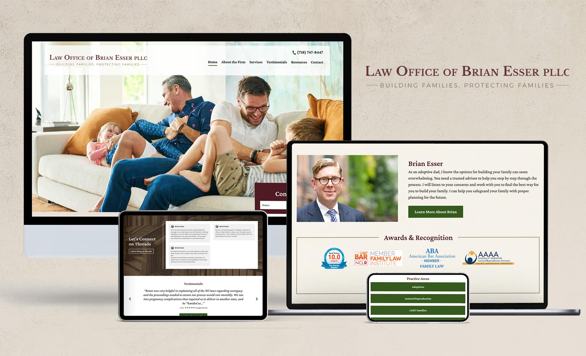 Law Firm Website design for Law Office of Brian Esser