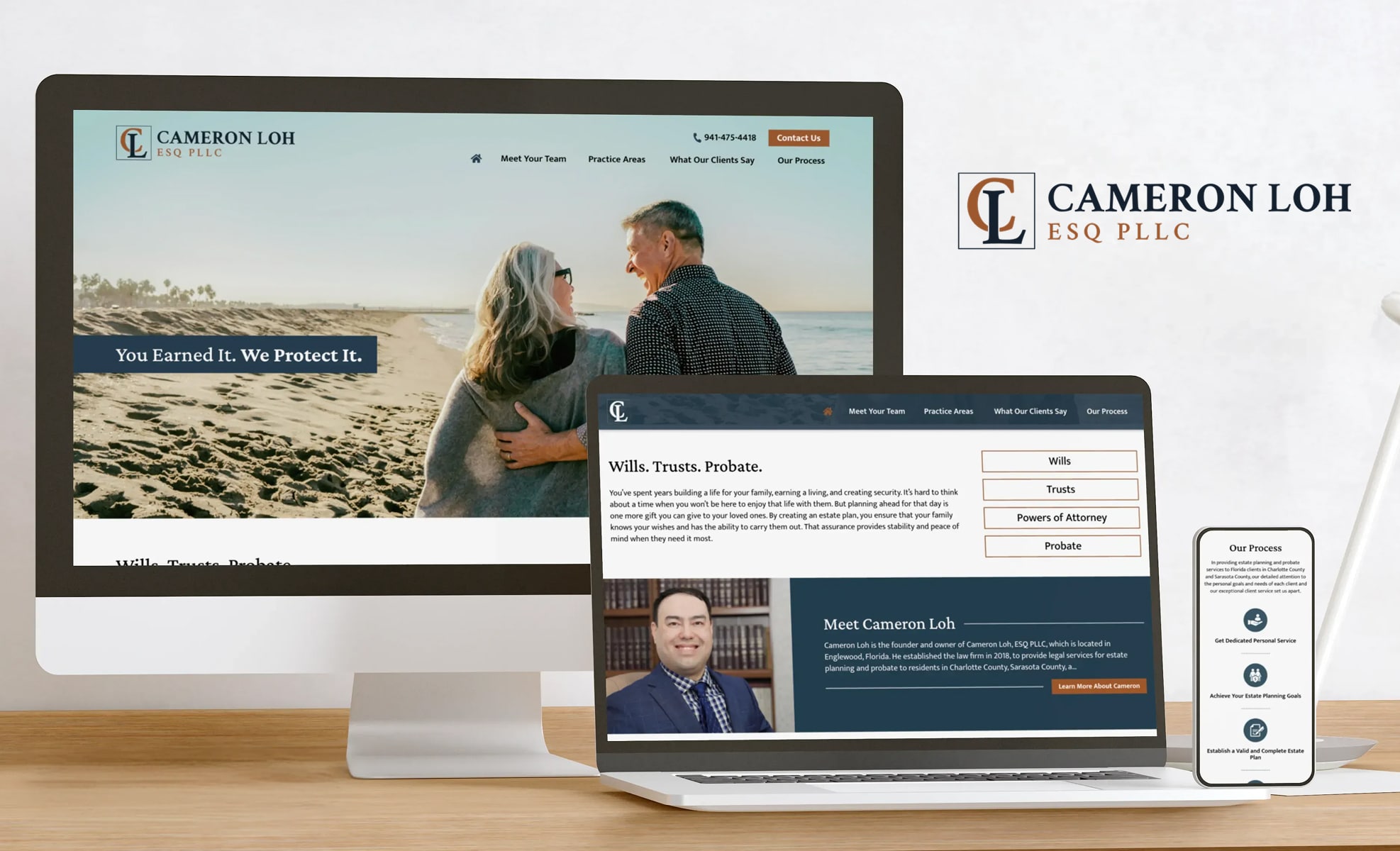 Law Firm Website design for Cameron Loh, ESQ PLLC