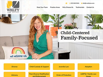 Law Firm Website design for Welty Law Office
