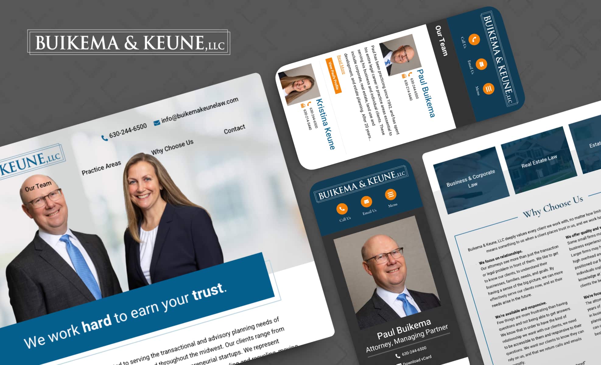 Law Firm Website design for Buikema & Keune, LLC