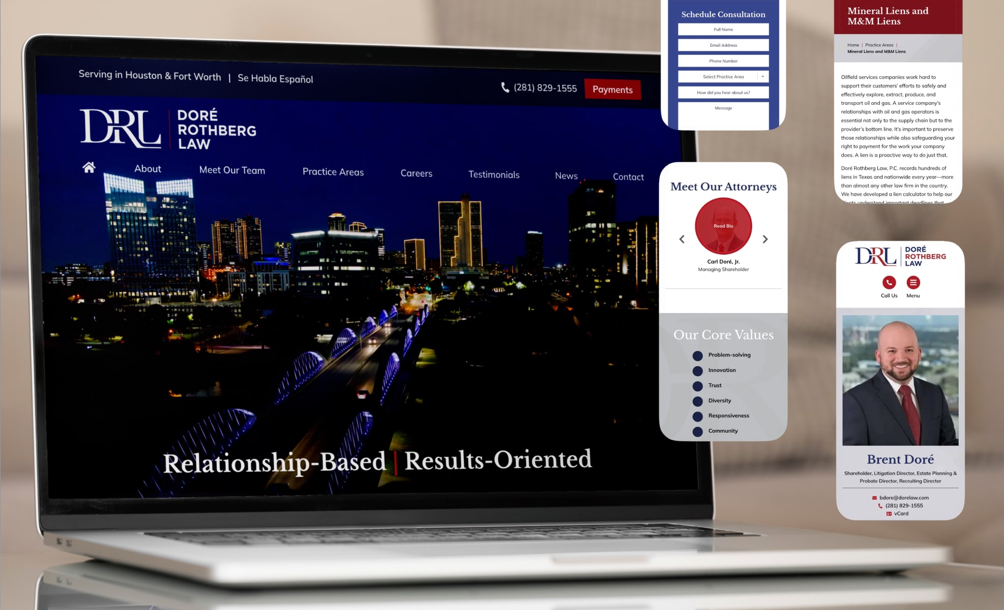 Law Firm Website design for Dore Rothberg Law, P.C