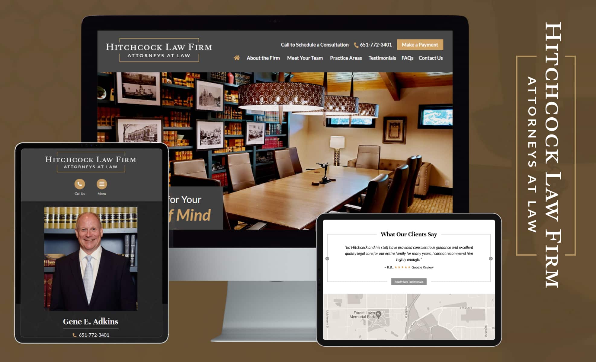 Law Firm Website design for Hitchcock Law Firm, PLLC