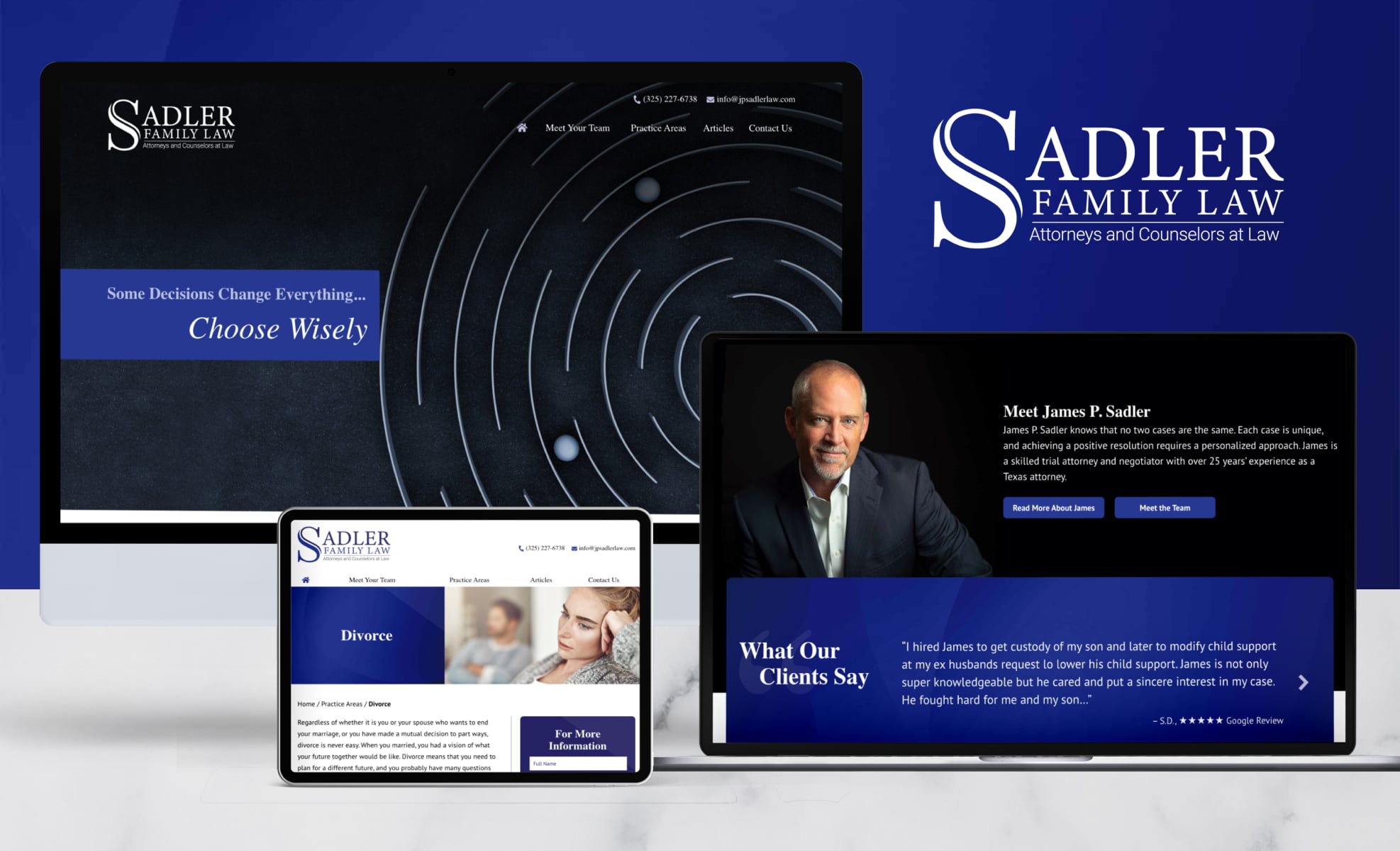 Law Firm Website design for JP Sadler Law, PLLC