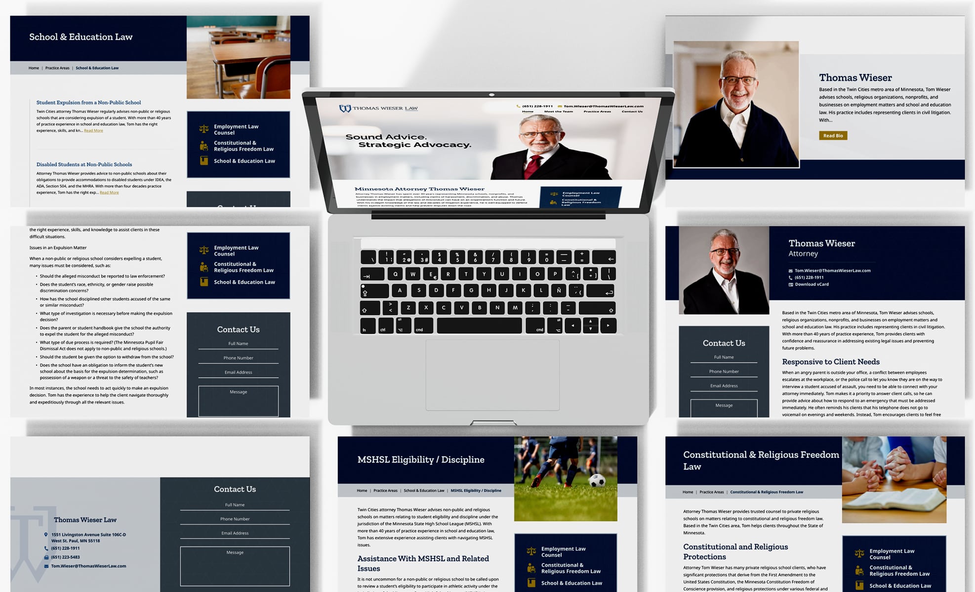 Law Firm Website design for Thomas Wieser Law