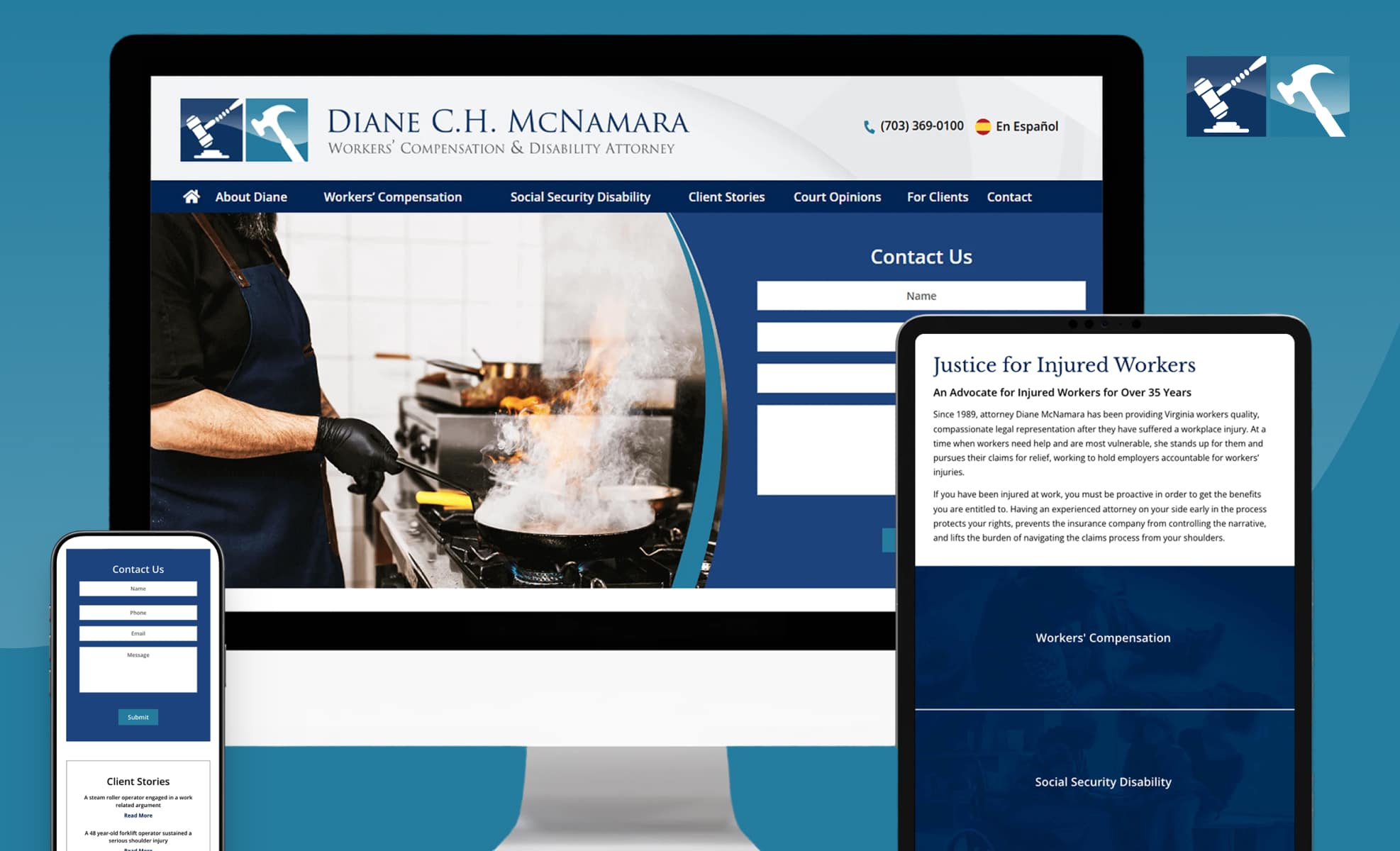 Law Firm Website design for Diane C. H. McNamara