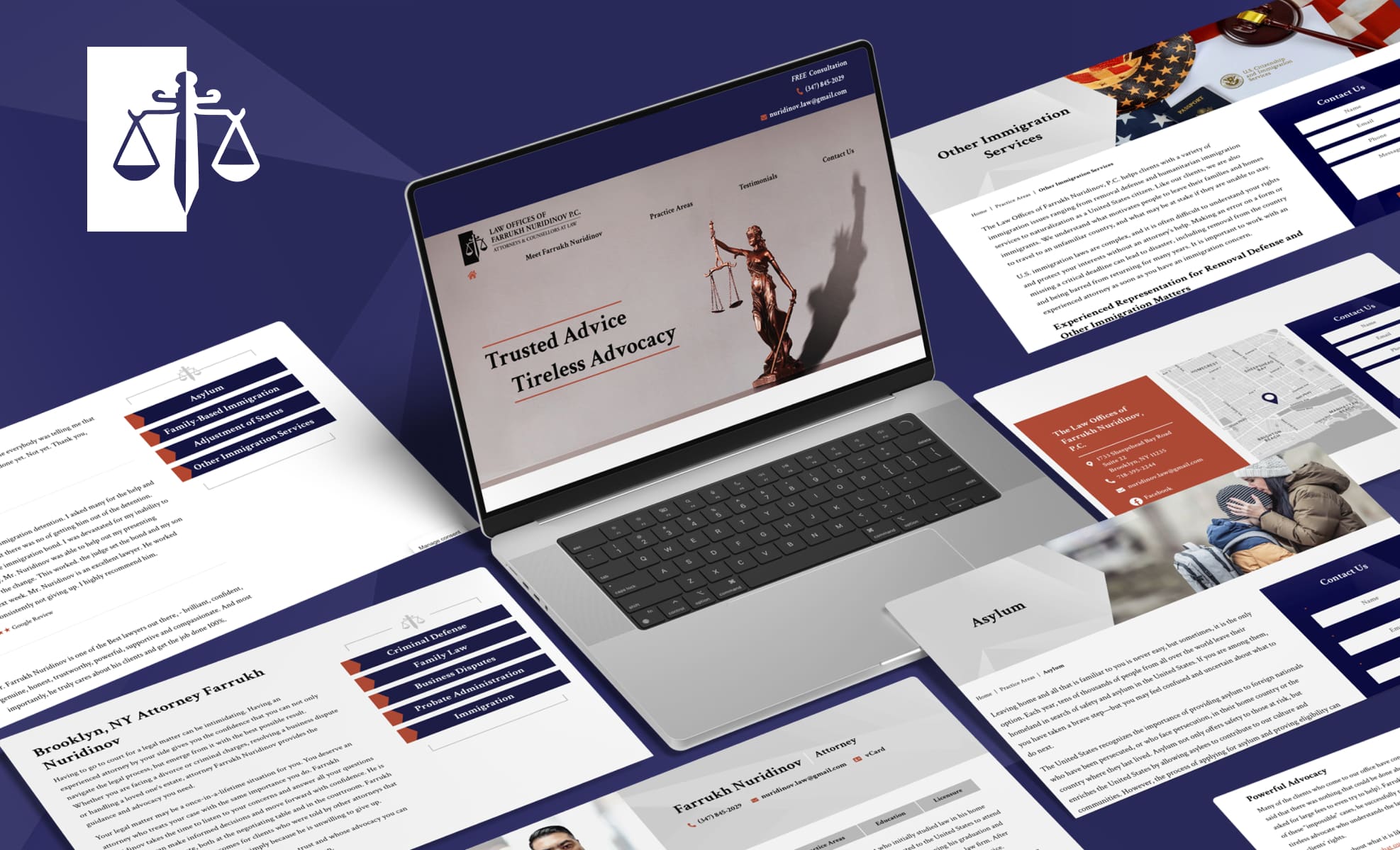 Law Firm Website design for The Law Offices of Farruk…