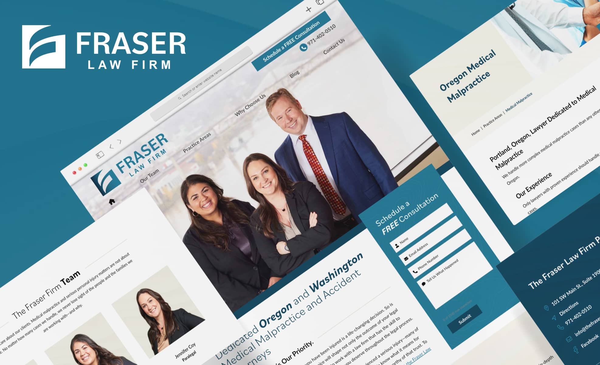 Law Firm Website design for The Fraser Law Firm P.C.