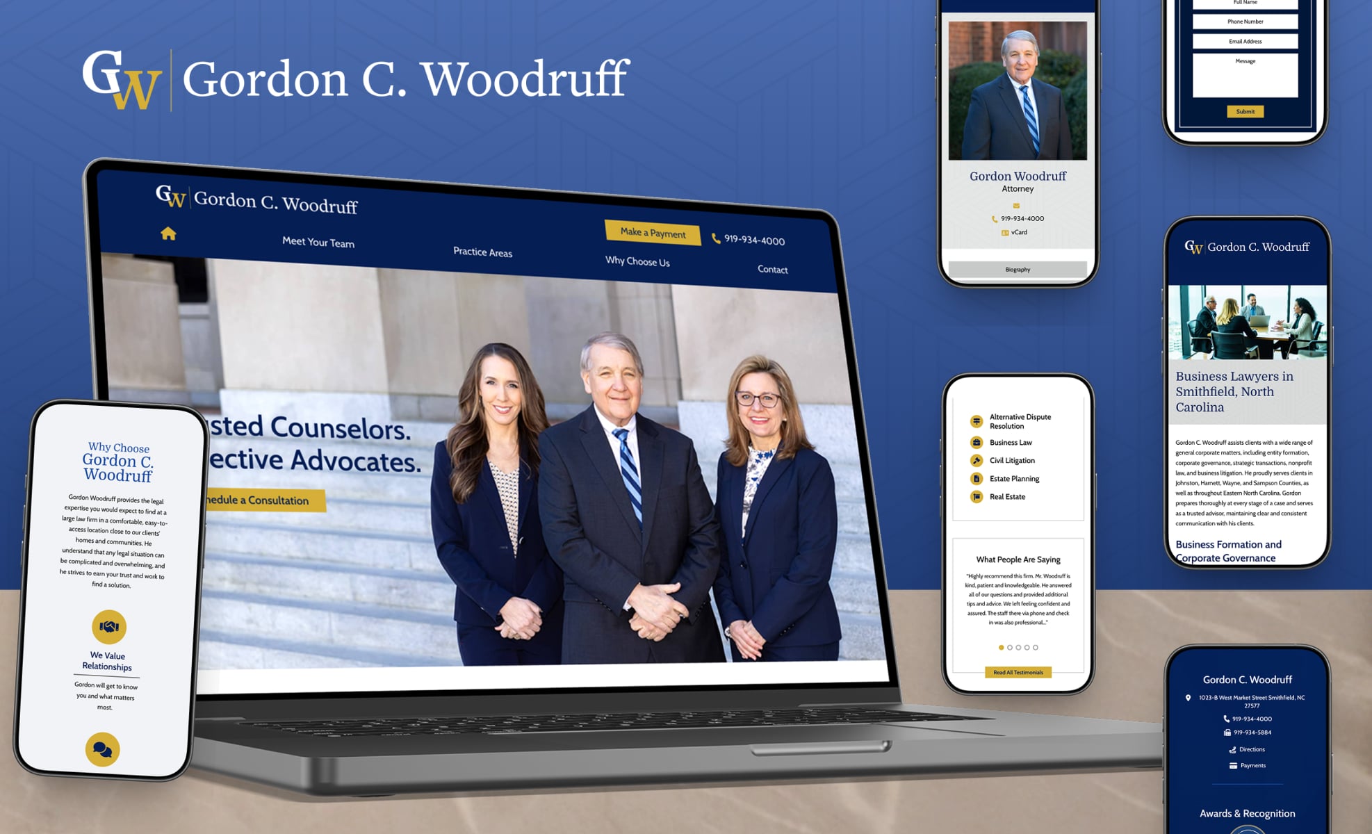 Law Firm Website design for Woodruff & Fortner