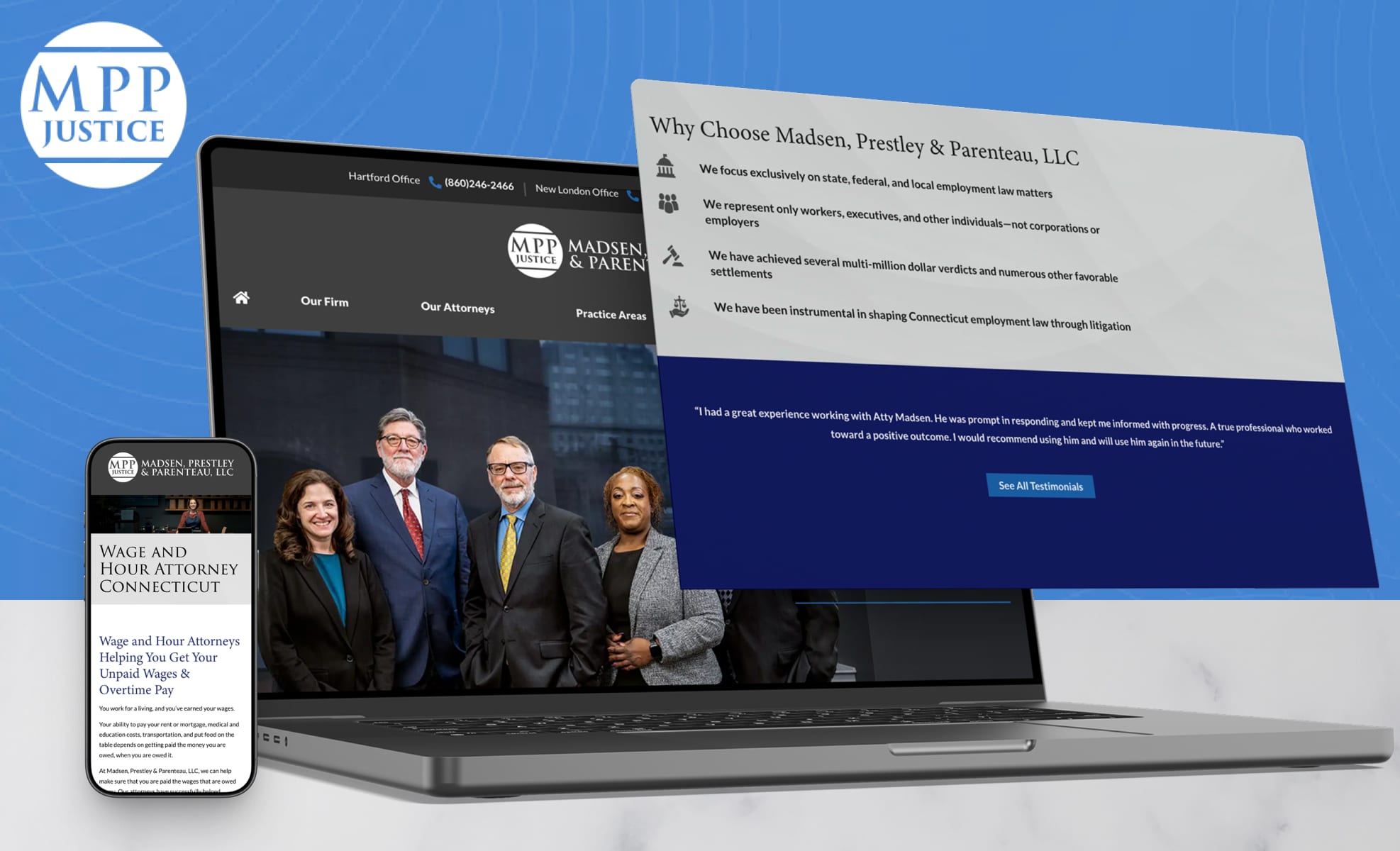 Law Firm Website design for Madsen, Prestley & Parent…